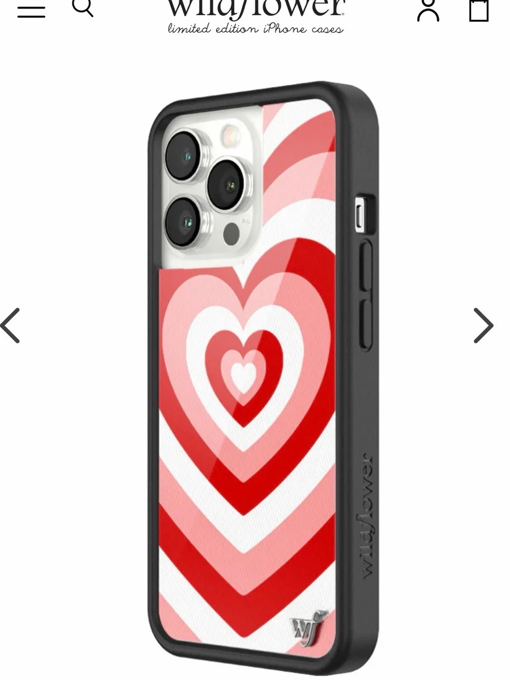 Wildflowers Red & Pink Heart iPhone 15 Case